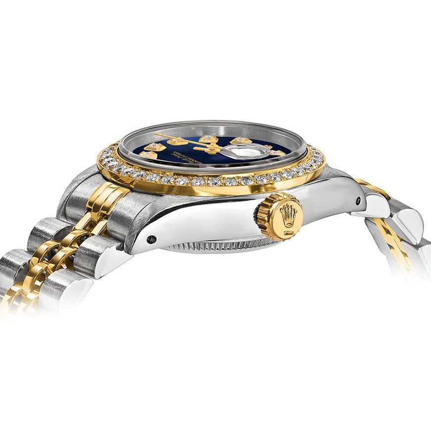 Rolex DateJust 26mm Blue Gem Dial - Diamond Bezel 1.50ct - Mr. Alex Jewelry