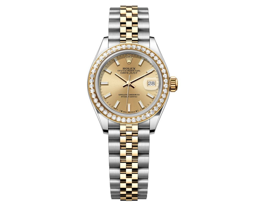 Rolex DateJust 26mm Champagne Dial-Diamond Bezel 1.50ct - Mr. Alex Jewelry