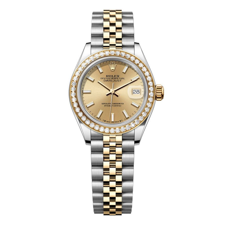 Rolex DateJust 26mm Champagne Dial-Diamond Bezel 1.50ct - Mr. Alex Jewelry