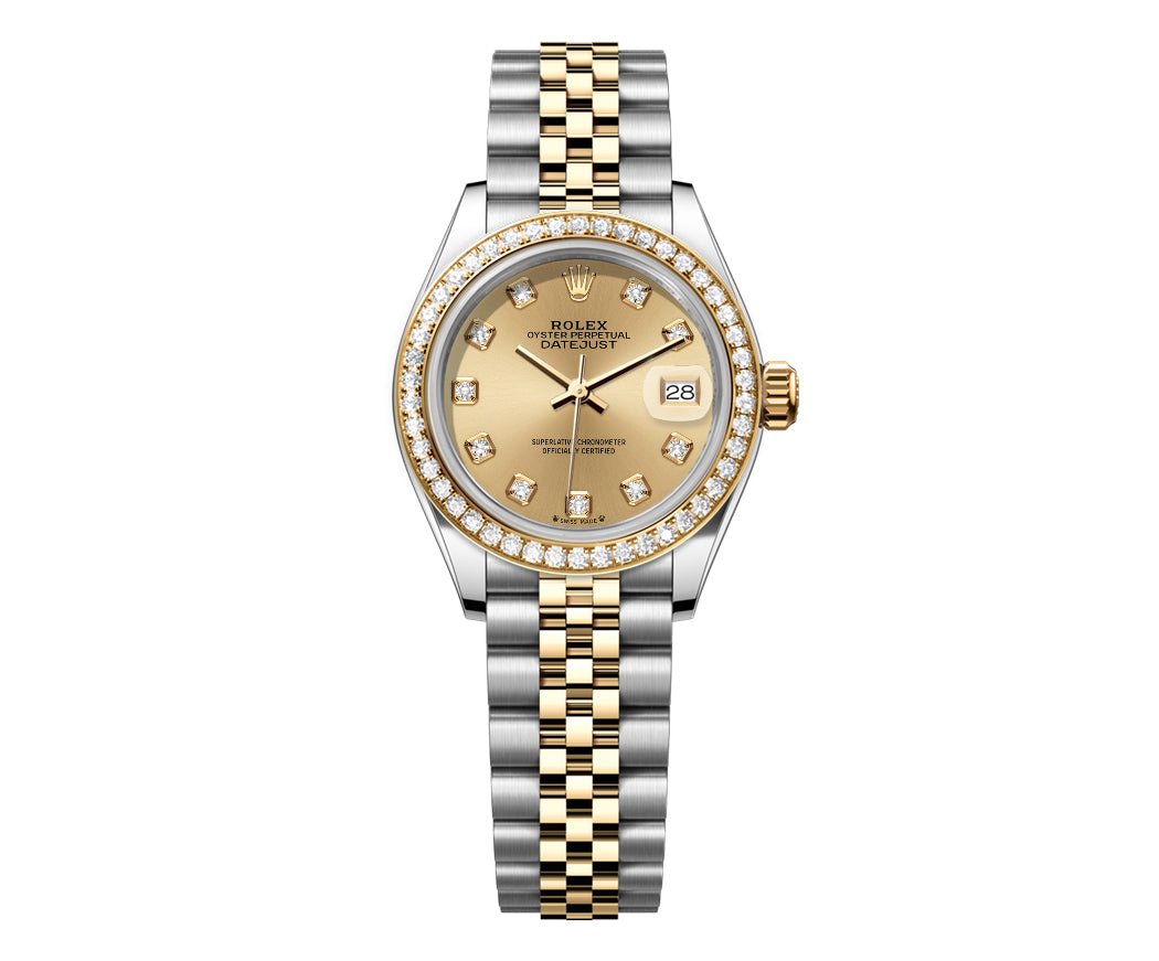 Rolex DateJust 26mm Champagne Gem Dial-Diamond Bezel 1.50ct - Mr. Alex Jewelry