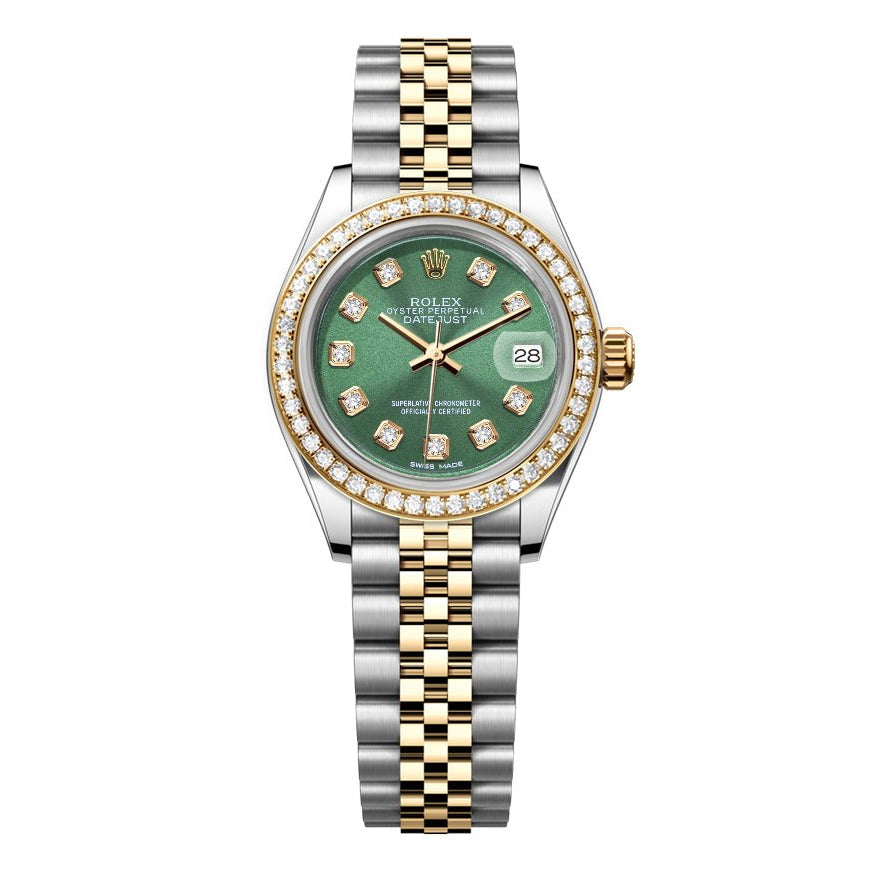 Rolex DateJust 26mm Green Dial-Diamond Bezel 1.50ct - Mr. Alex Jewelry