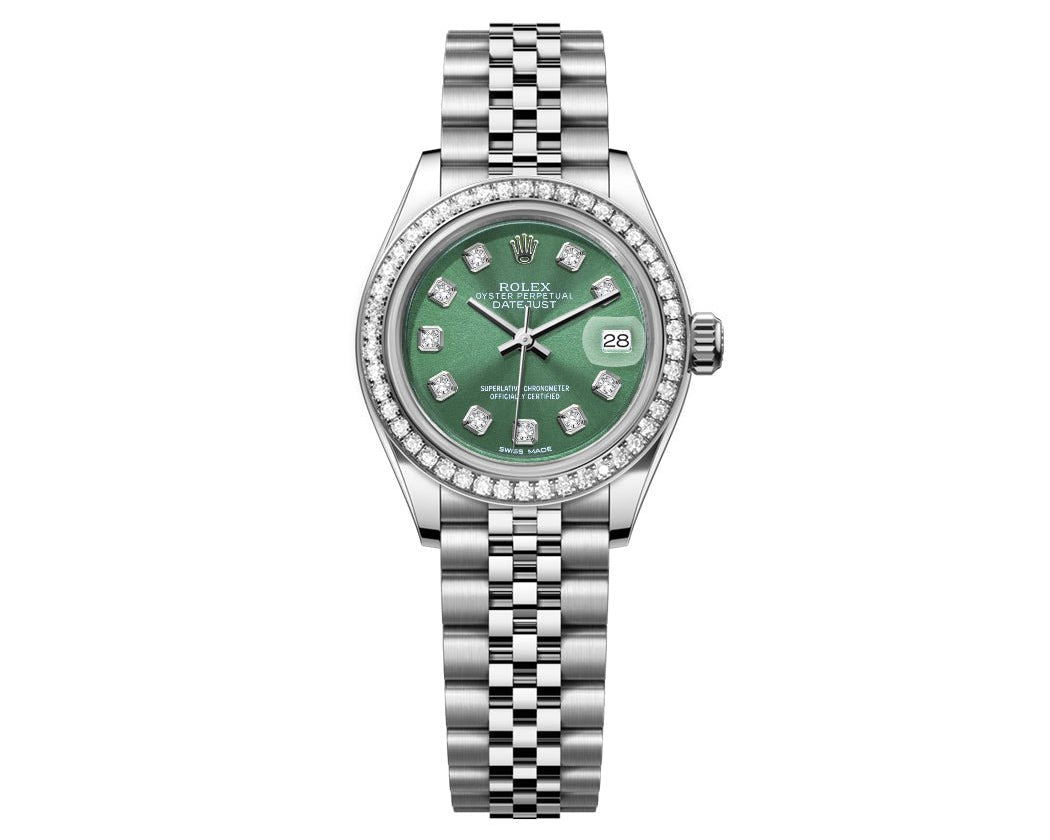 Rolex DateJust 26mm Green Dial - Diamond Bezel 1.50ct - Mr. Alex Jewelry