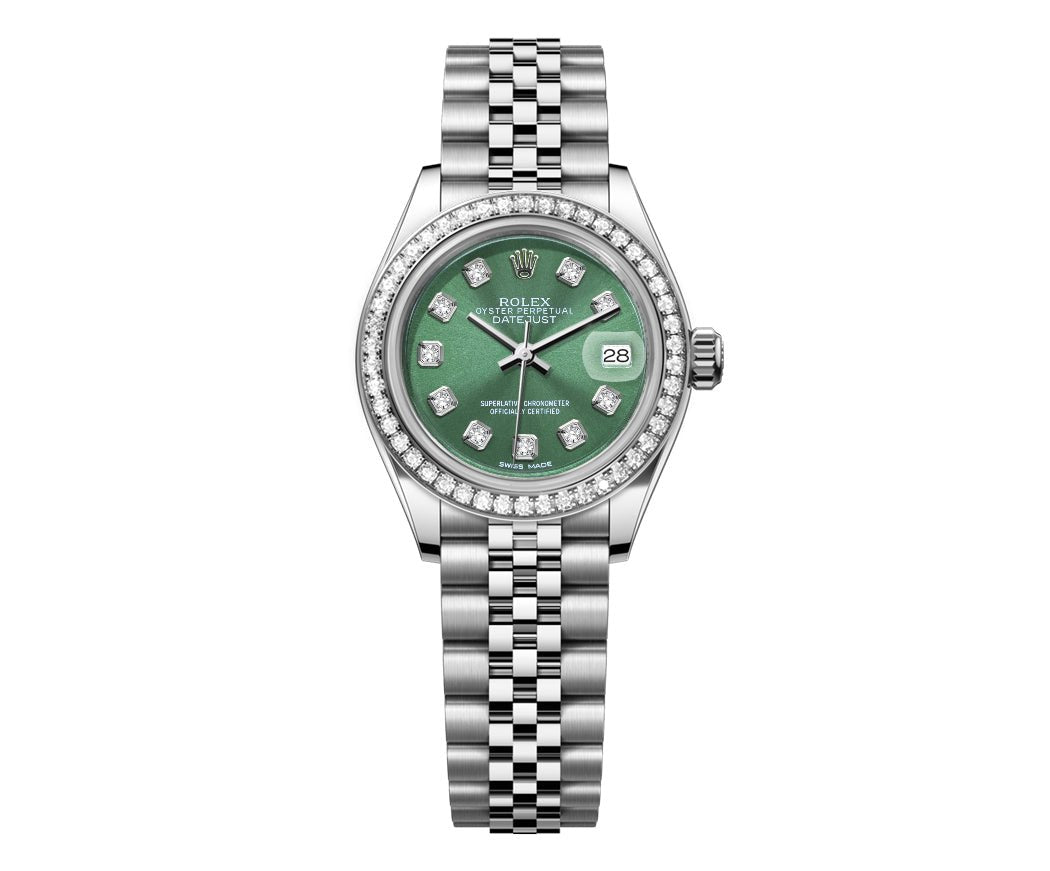 Rolex DateJust 26mm Green Dial - Diamond Bezel 1.50ct - Mr. Alex Jewelry