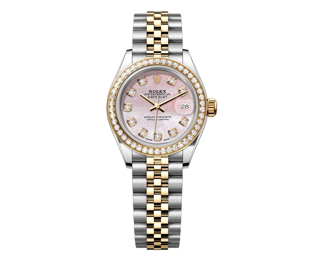 Rolex DateJust 26mm Mop Pink Dial-Diamond Bezel 1.50ct - Mr. Alex Jewelry