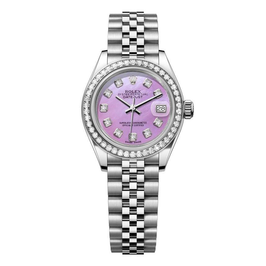 Rolex DateJust 26mm Mop Purple Dial - Diamond Bezel 1.50ct - Mr. Alex Jewelry