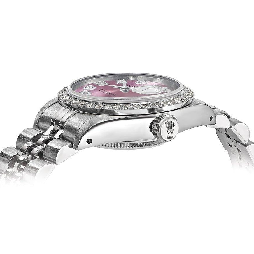 Rolex DateJust 26mm Mop Purple Dial - Diamond Bezel 1.50ct - Mr. Alex Jewelry