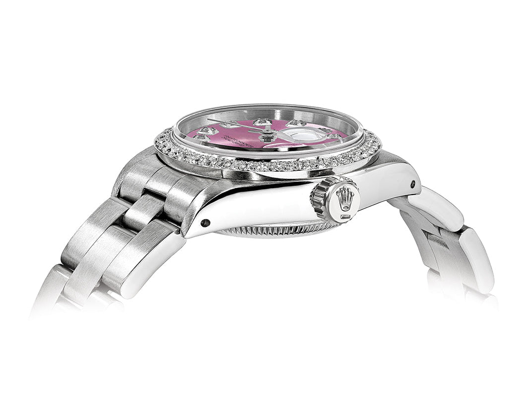 Rolex DateJust 26mm Oyster Purple Dial - Diamond Bezel 1.50ct - Mr. Alex Jewelry