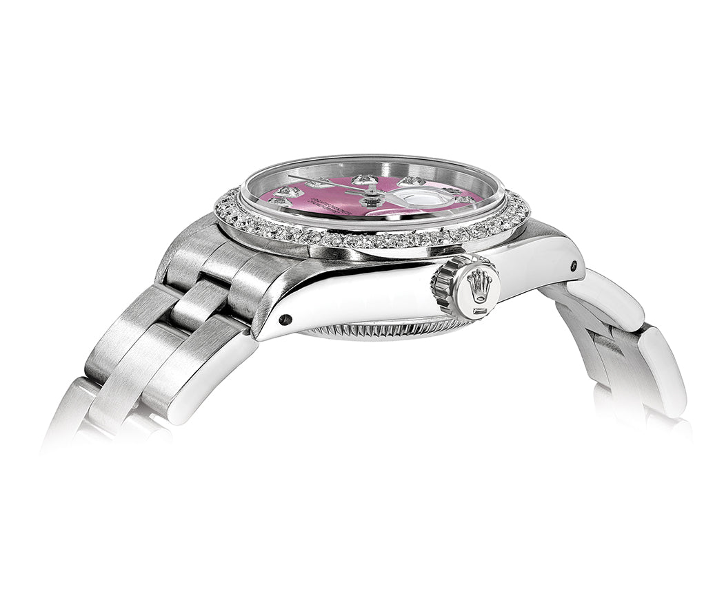 Rolex DateJust 26mm Oyster Purple Dial - Diamond Bezel 1.50ct - Mr. Alex Jewelry