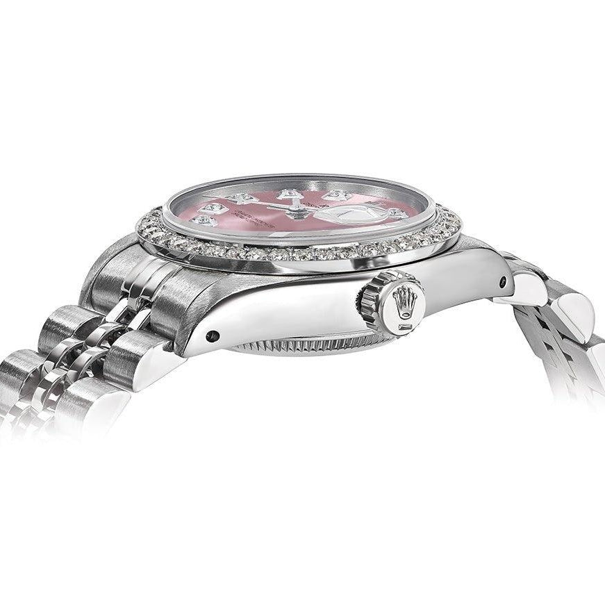 Rolex DateJust 26mm Pink Dial - Diamond Bezel 1.50ct - Mr. Alex Jewelry