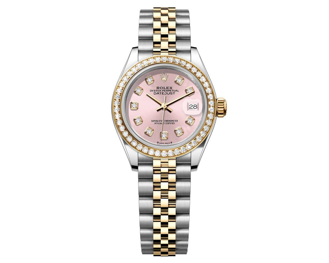 Rolex DateJust 26mm Pink Gem Dial - Diamond Bezel 1.50ct - Mr. Alex Jewelry