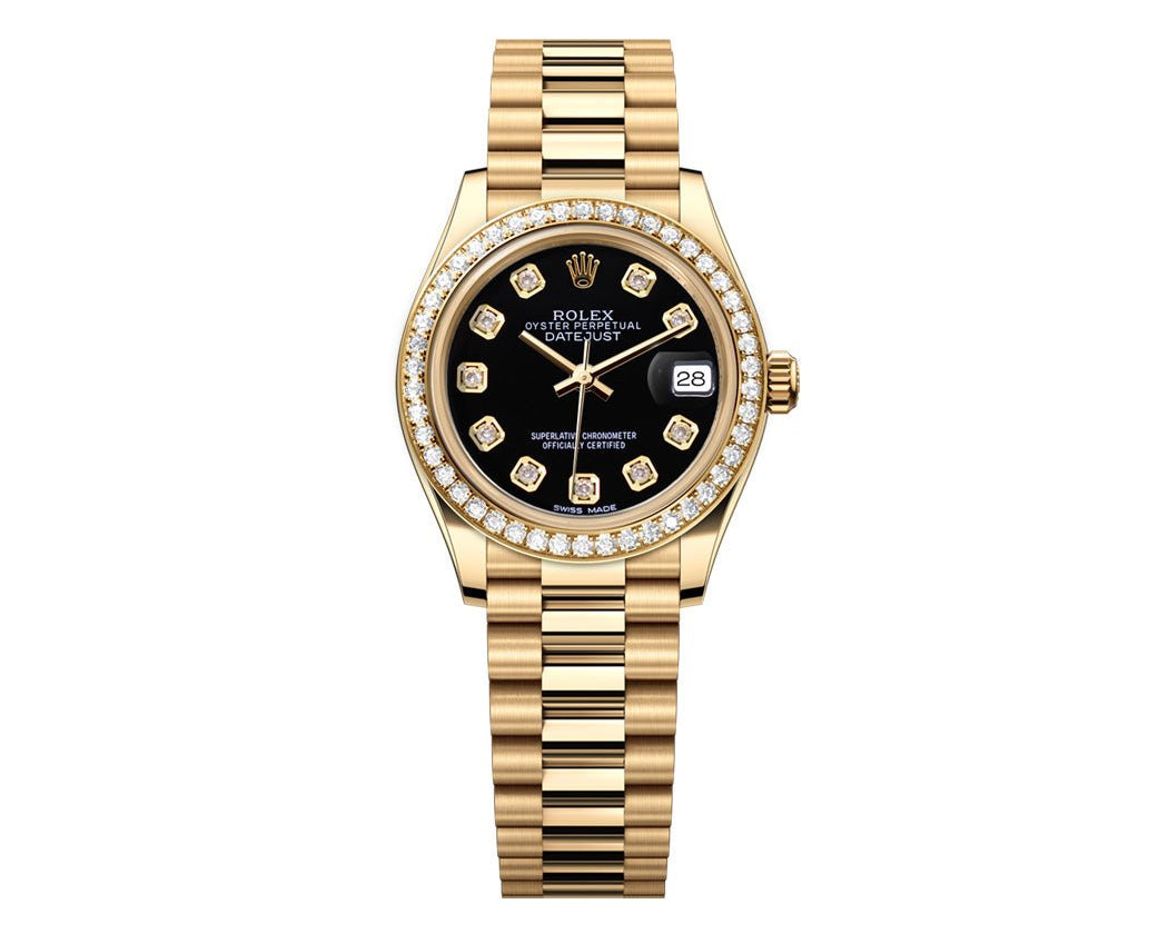 Rolex Datejust 26mm President Black Gem Dial - Diamond Bezel - Mr. Alex Jewelry