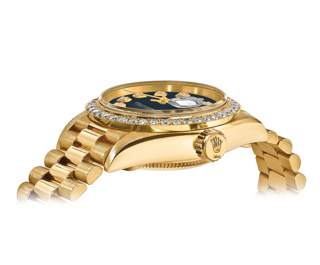 Rolex Datejust 26mm President Blue Gem Dial - Diamond Bezel - Mr. Alex Jewelry
