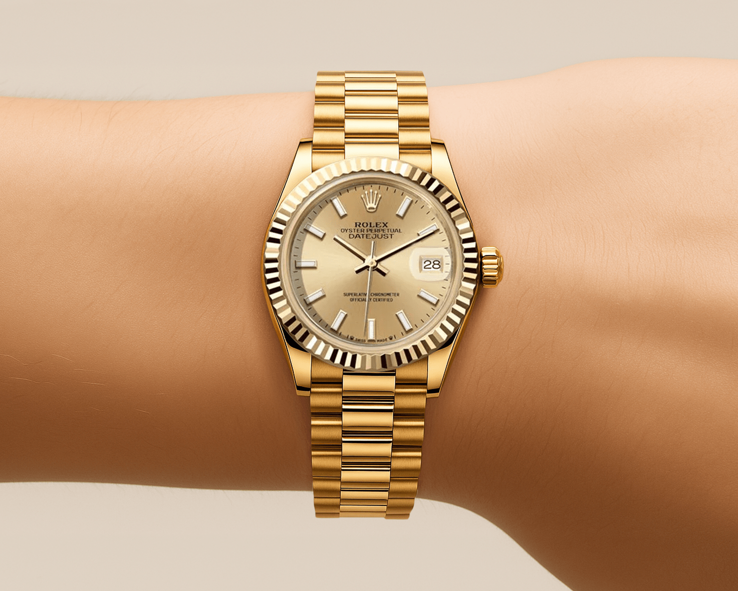 Rolex Datejust 26mm President - Champage Dial - Mr. Alex Jewelry