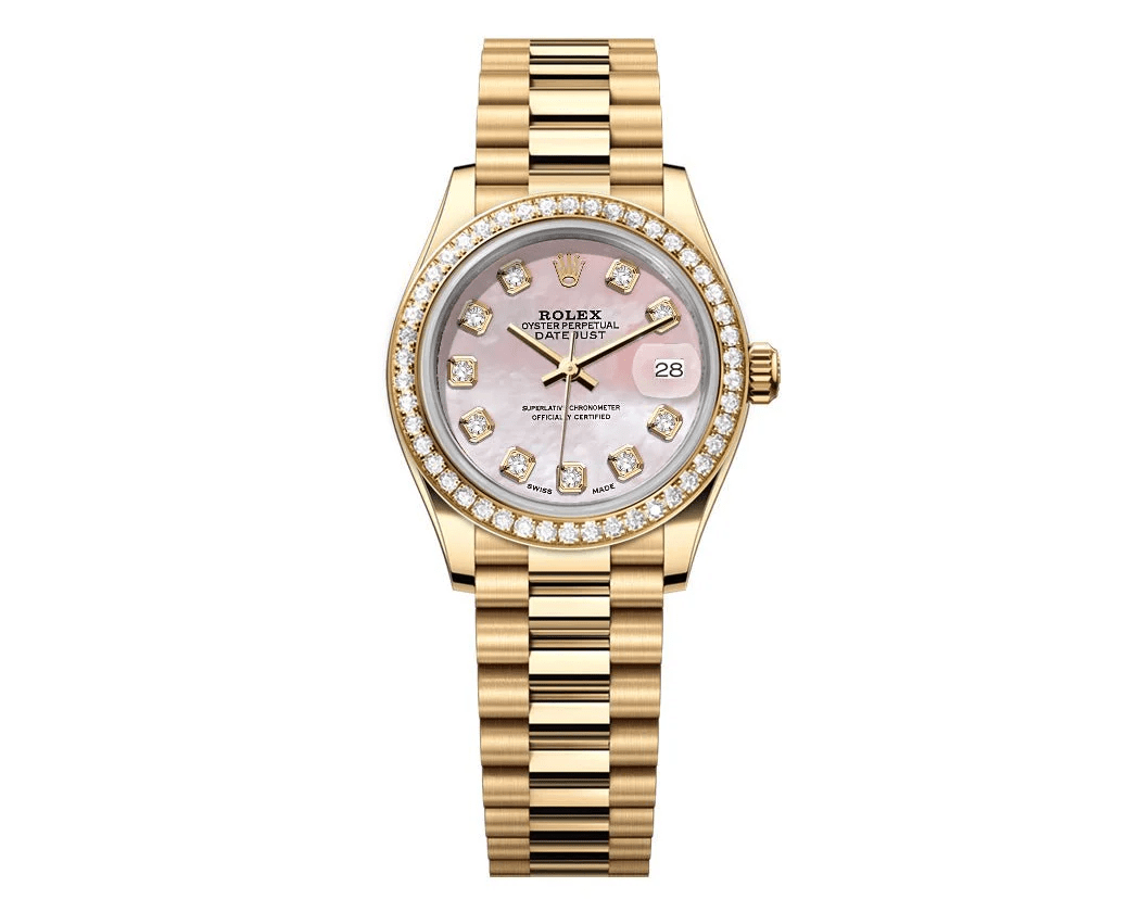 Rolex Datejust 26mm President Pink Gem Dial - Diamond Bezel - Mr. Alex Jewelry