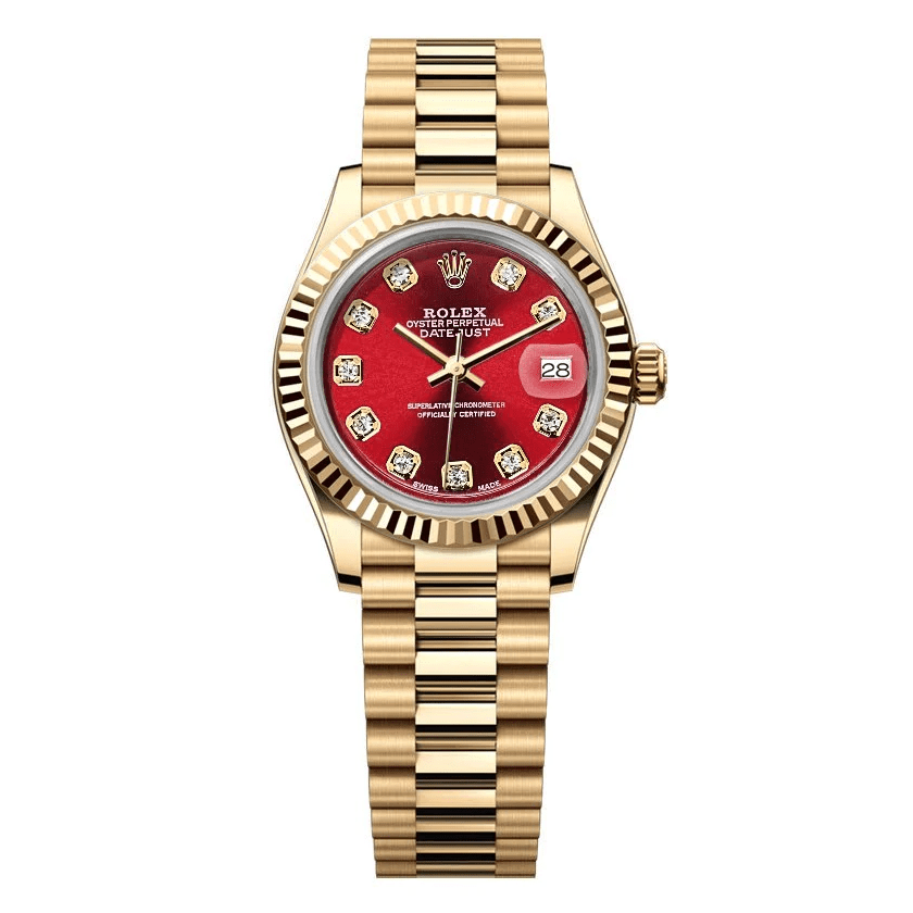 Rolex Datejust 26mm President - Red Gem Dial - Mr. Alex Jewelry