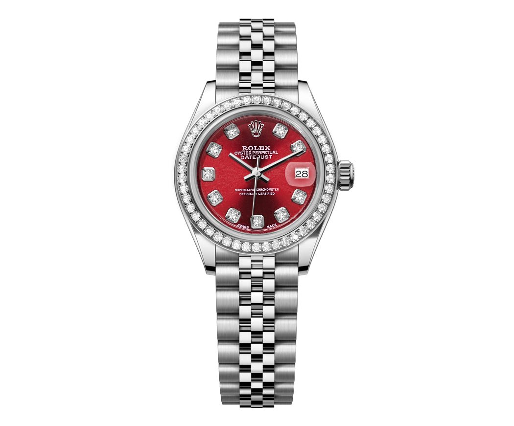 Rolex DateJust 26mm Red Dial - Diamond Bezel 1.50ct - Mr. Alex Jewelry