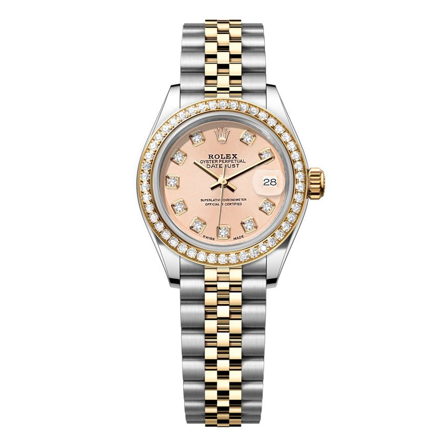 Rolex DateJust 26mm Salmon Dial-Diamond Bezel 1.50ct - Mr. Alex Jewelry