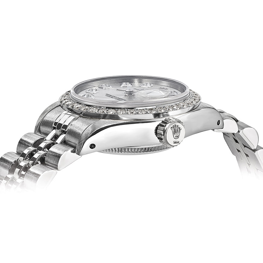 Rolex DateJust 26mm Silver Dial - Diamond Bezel 1.50ct - Mr. Alex Jewelry