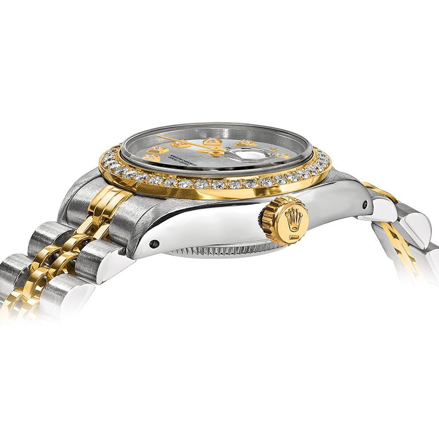 Rolex DateJust 26mm Silver Gem Dial - Diamond Bezel 1.50ct - Mr. Alex Jewelry