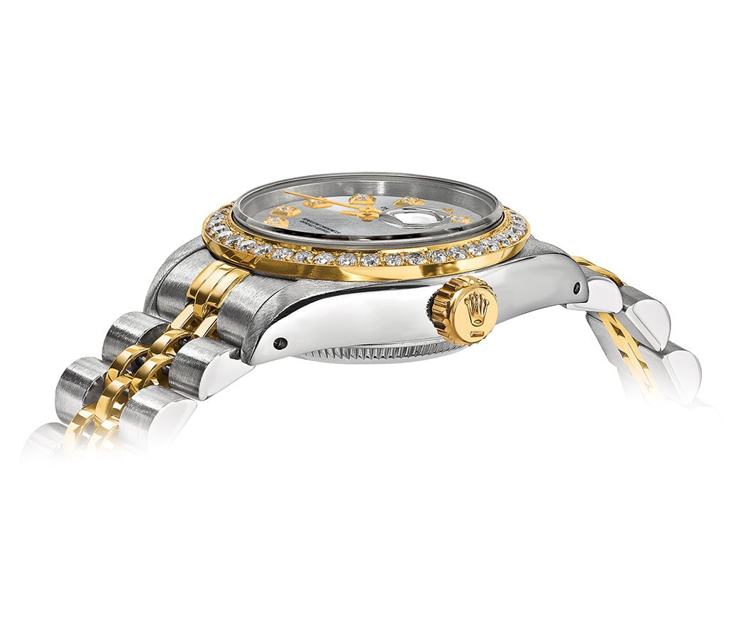 Rolex DateJust 26mm Silver Gem Dial - Diamond Bezel 1.50ct - Mr. Alex Jewelry