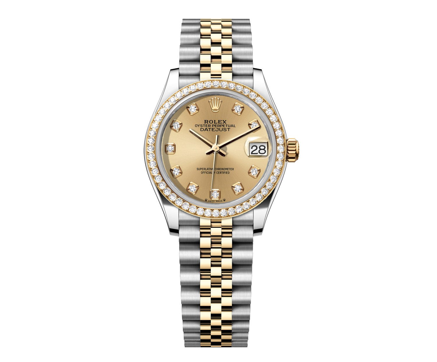 Rolex DateJust 31mm Champagne Dial-Diamond Bezel 1.85ct - Mr. Alex Jewelry