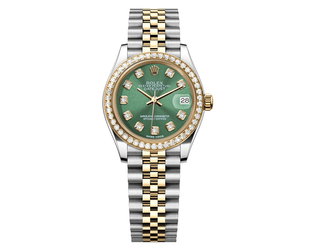 Rolex DateJust 31mm Green Gem Dial - Diamond Bezel 1.85ct - Mr. Alex Jewelry