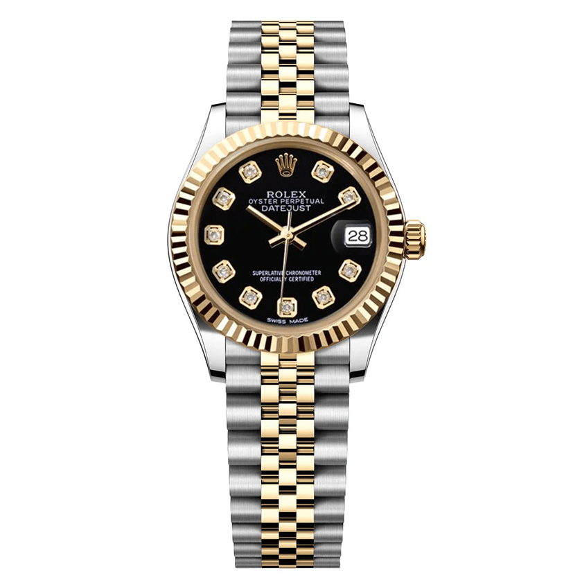 Rolex DateJust 31mm Jubilee 2 Tone - Black Gem Dial - Mr. Alex Jewelry