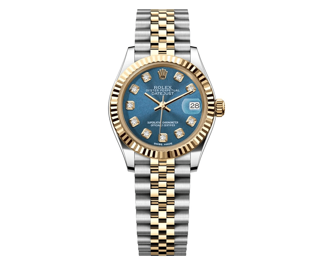 Rolex DateJust 31mm Jubilee 2 Tone - Blue Gem Dial - Mr. Alex Jewelry