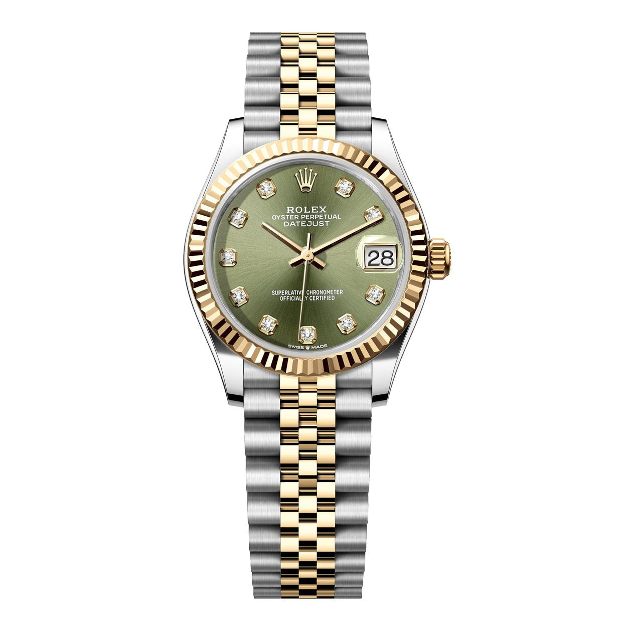 Rolex DateJust 31mm Jubilee 2 Tone-Green Gem Dial - Mr. Alex Jewelry