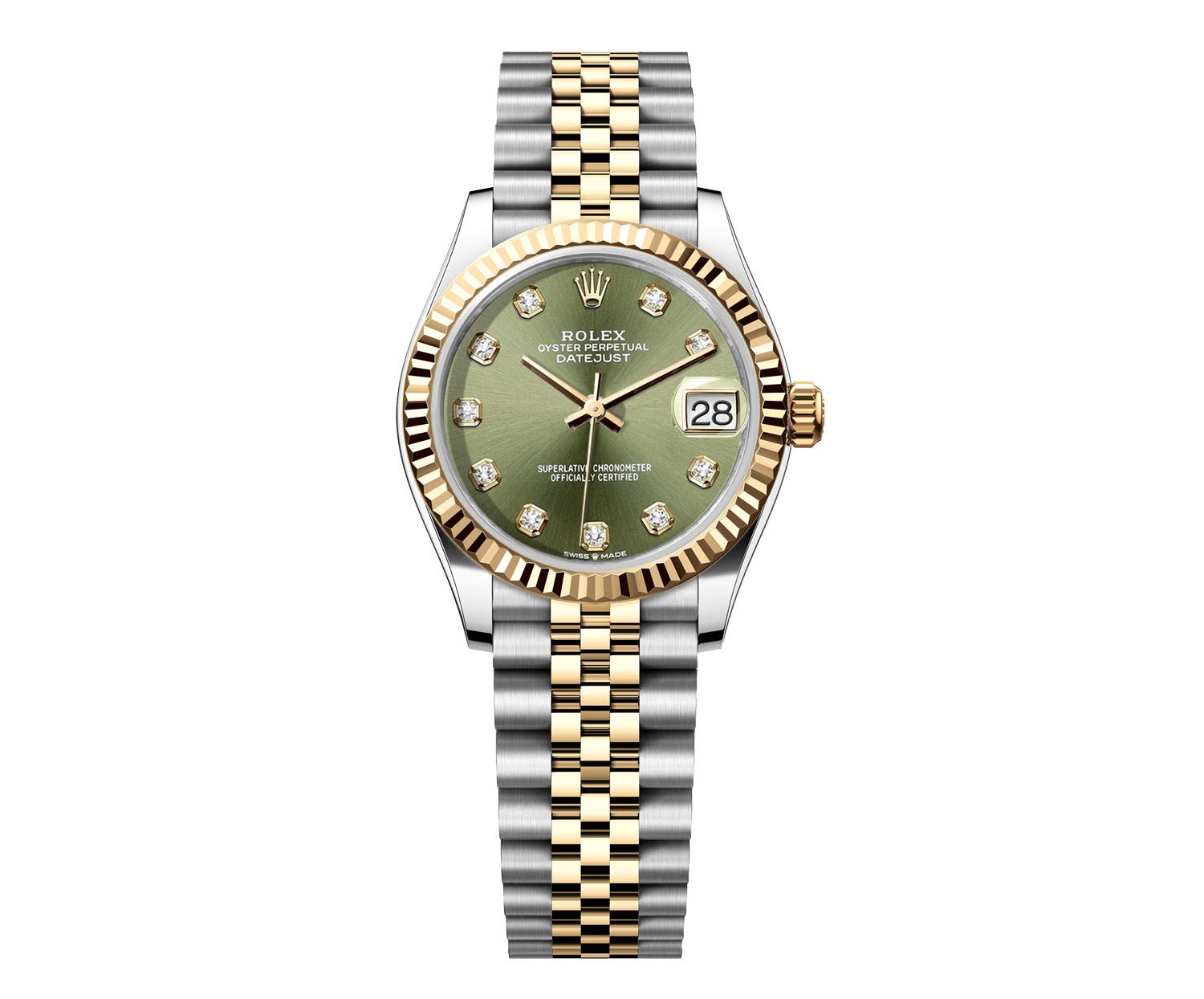 Rolex DateJust 31mm Jubilee 2 Tone-Green Gem Dial - Mr. Alex Jewelry