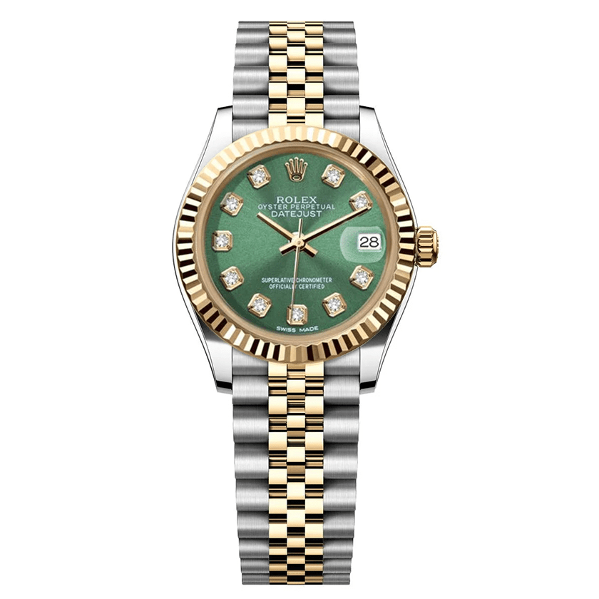 Rolex DateJust 31mm Jubilee 2 Tone - Green Gem Dial - Mr. Alex Jewelry