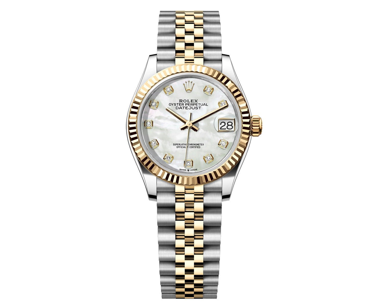 Rolex DateJust 31mm Jubilee Tone-Pearl Gem Dial Watches Mr