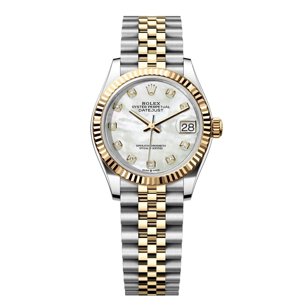 Rolex DateJust 31mm Jubilee 2 Tone-Pearl Gem Dial - Mr. Alex Jewelry
