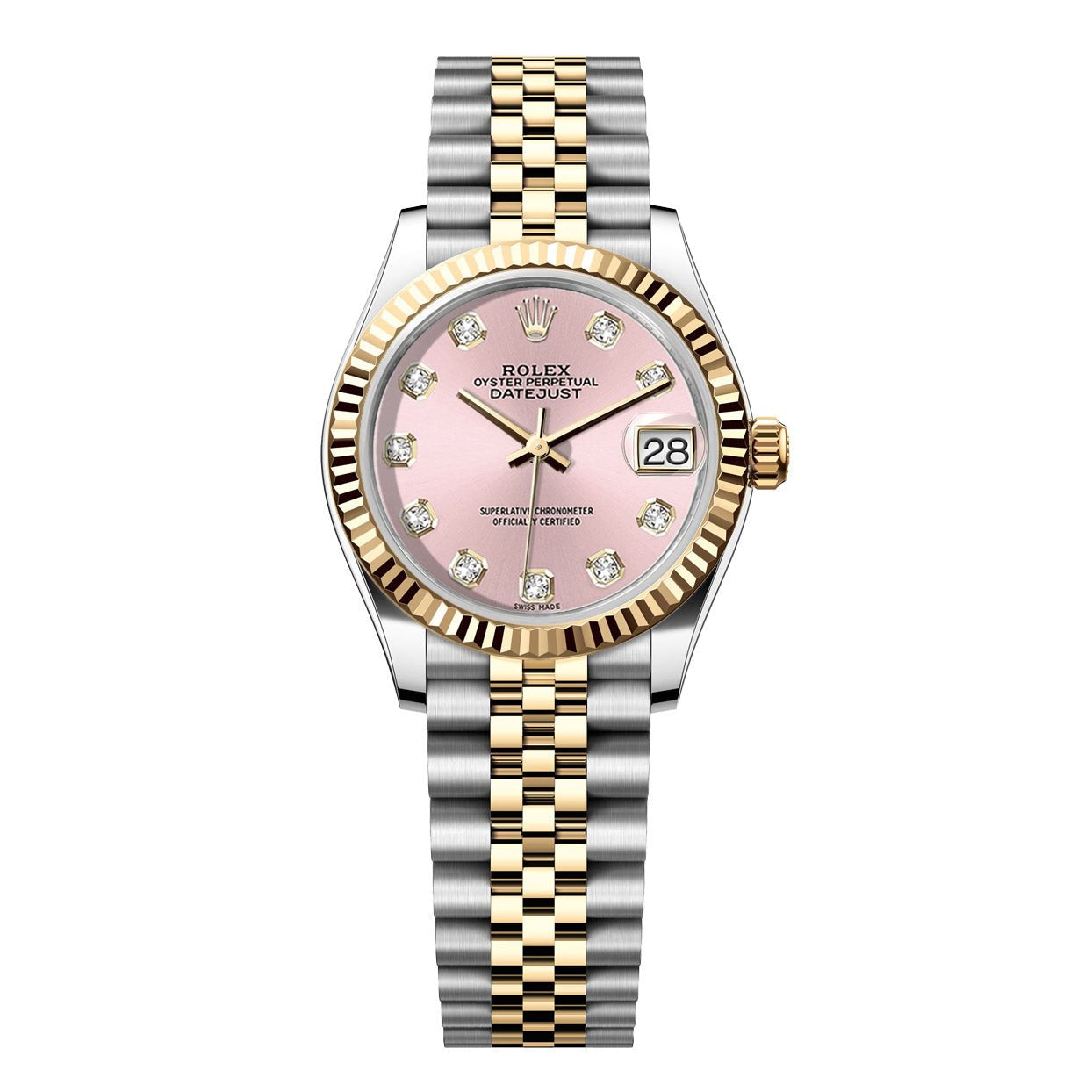 Rolex DateJust 31mm Jubilee 2 Tone-Pink Gem Dial - Mr. Alex Jewelry