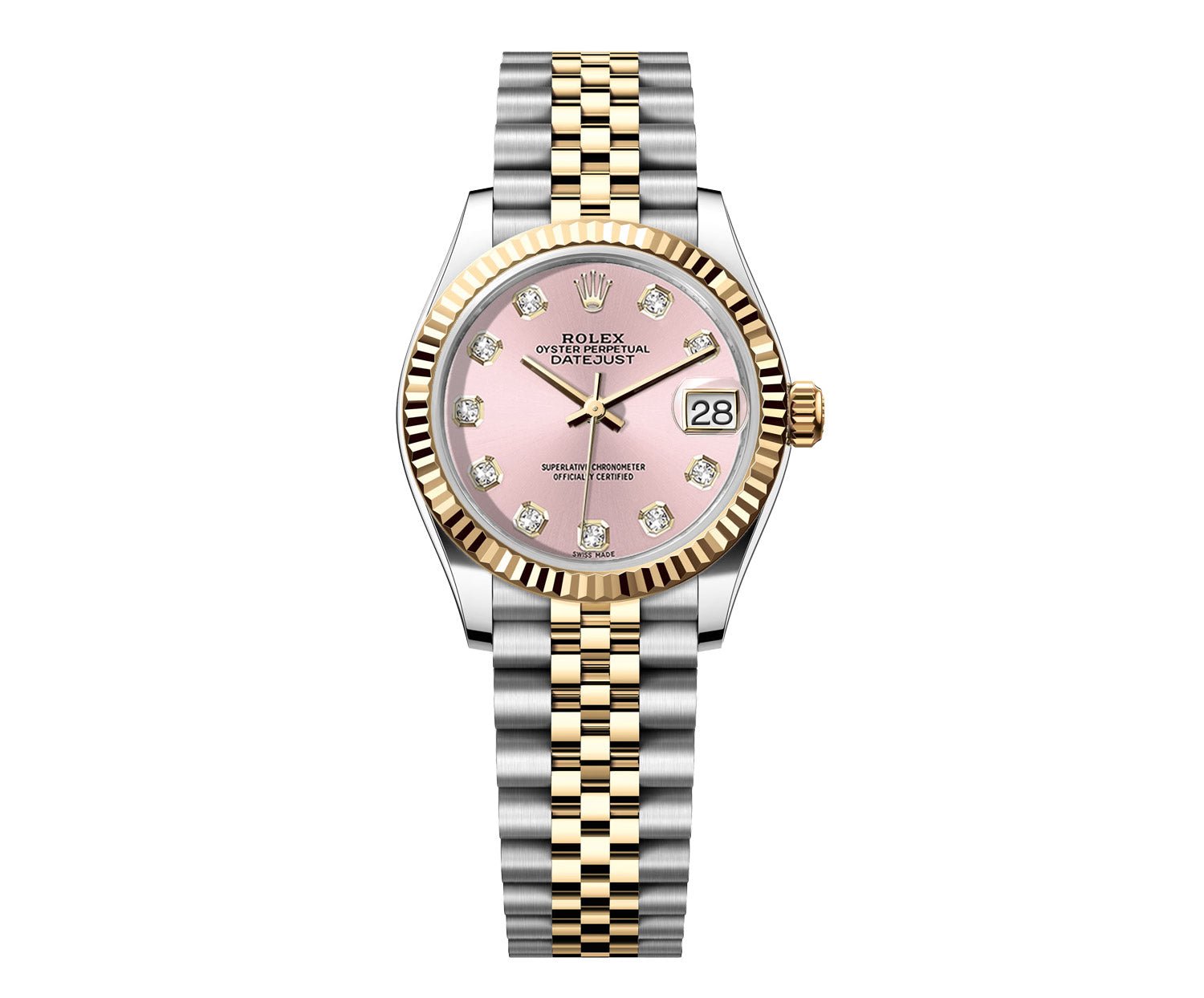 Rolex DateJust 31mm Jubilee 2 Tone-Pink Gem Dial - Mr. Alex Jewelry