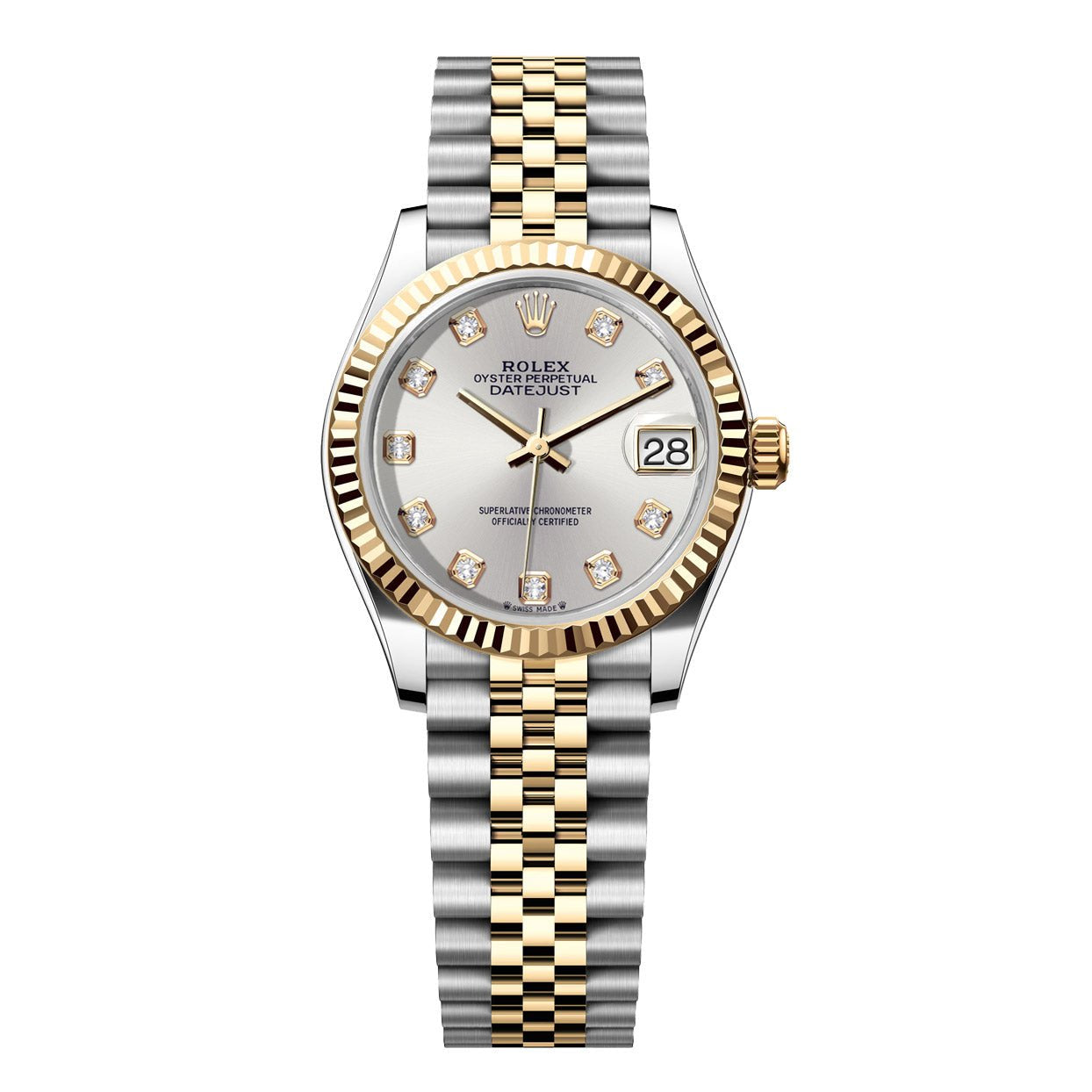 Rolex DateJust 31mm Jubilee 2 Tone-Silver Gem Dial - Mr. Alex Jewelry