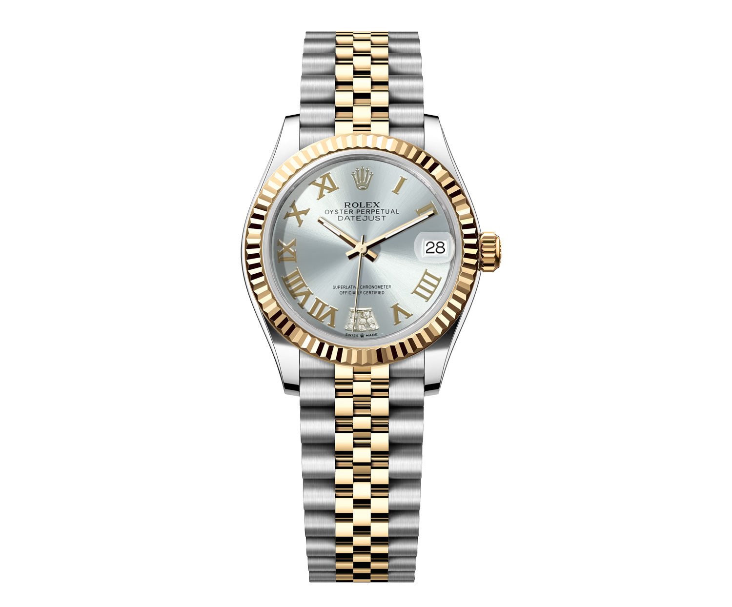 Rolex DateJust 31mm Jubilee - Silver Roman Diamond Dial 68273 - Watches ...