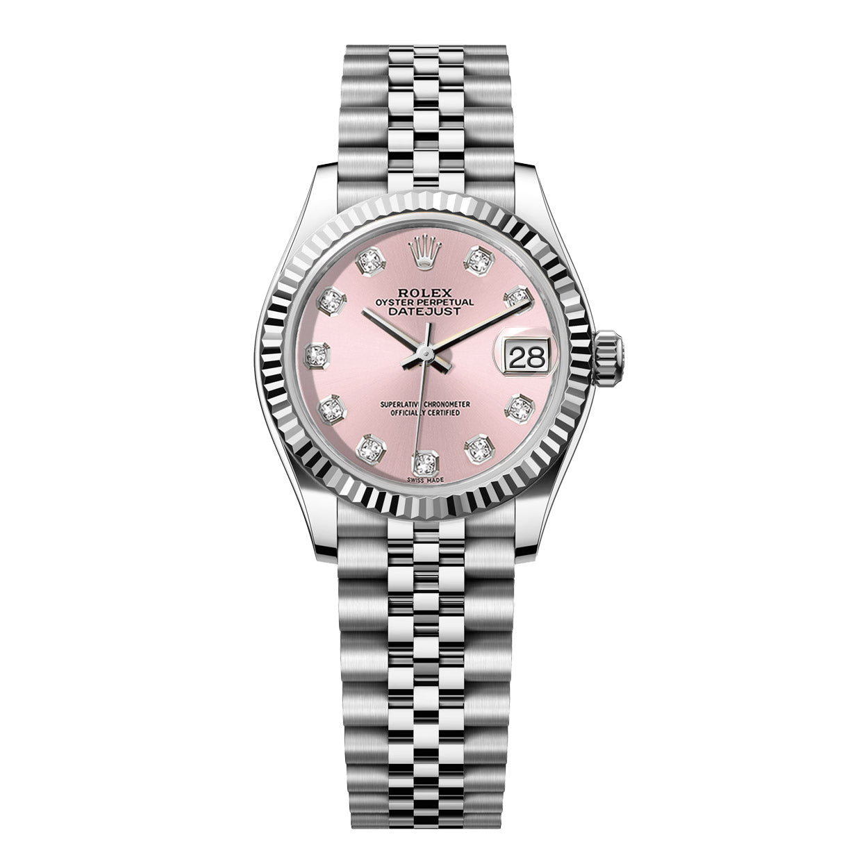 Rolex DateJust 31mm Jubilee Stainless Steel-Pink Gem Dial - Mr. Alex Jewelry