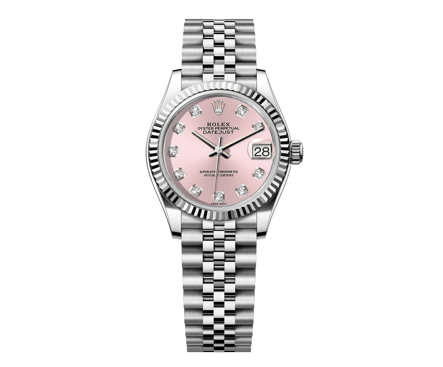 Rolex DateJust 31mm Jubilee Stainless Steel-Pink Gem Dial - Mr. Alex Jewelry