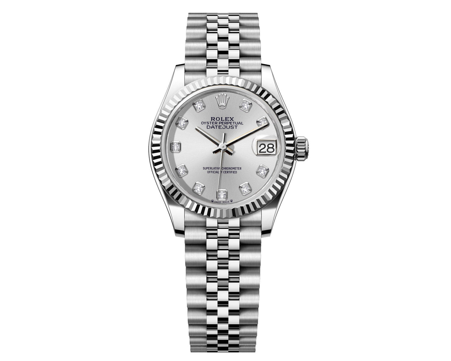 Rolex DateJust 31mm Jubilee Stainless Steel-Silver Gem Dial - Mr. Alex Jewelry