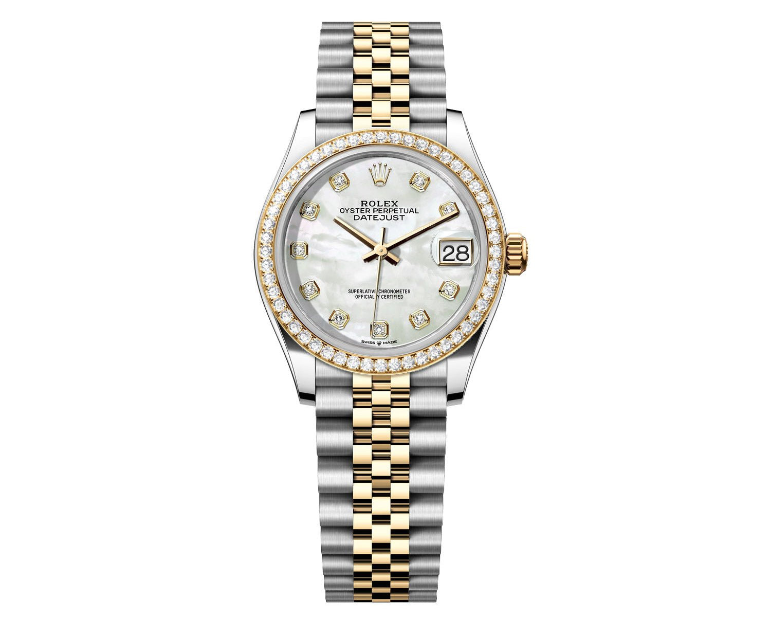 Rolex DateJust 31mm Pearl Gem Dial-Diamond Bezel 1.85ct - Mr. Alex Jewelry