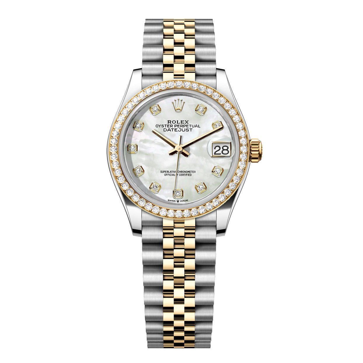 Rolex DateJust 31mm Pearl Gem Dial-Diamond Bezel 1.85ct - Mr. Alex Jewelry