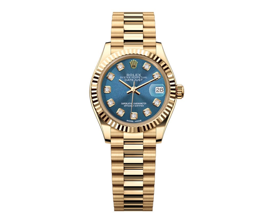 Rolex Datejust 31mm President - Blue Gem Dial - Mr. Alex Jewelry