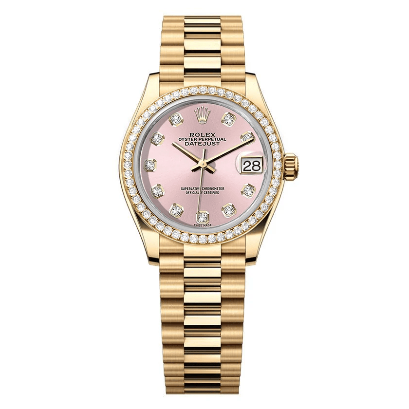 Rolex Datejust 31mm President Pink Gem Dial - Diamond Bezel - Mr. Alex Jewelry