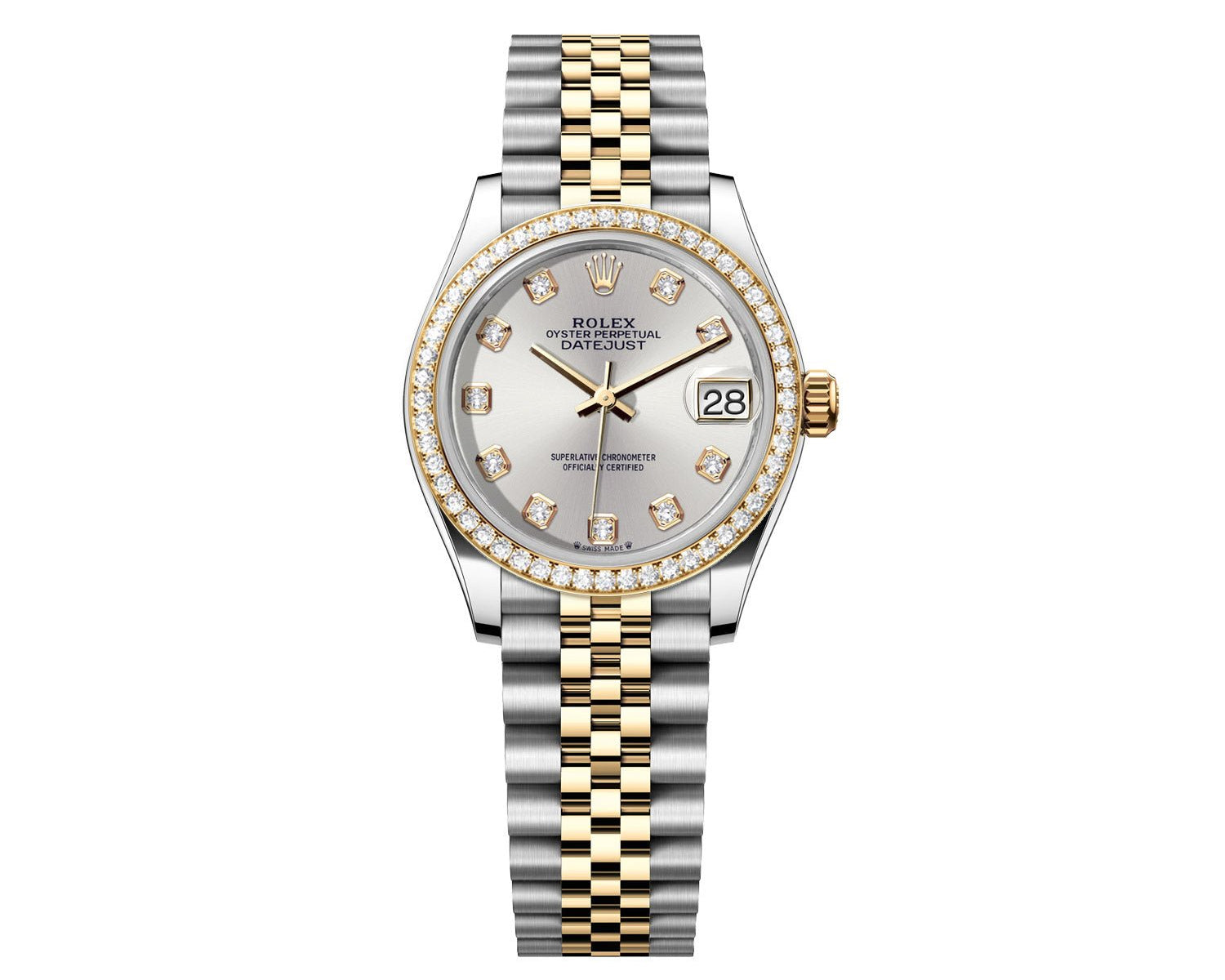 Rolex DateJust 31mm Silver Gem Dial-Diamond Bezel 1.85ct - Mr. Alex Jewelry