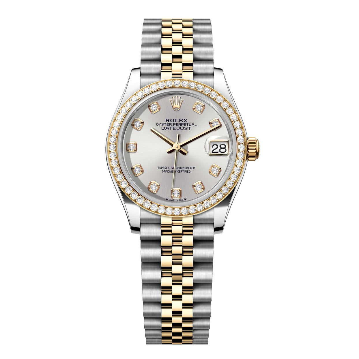 Rolex DateJust 31mm Silver Gem Dial-Diamond Bezel 1.85ct - Mr. Alex Jewelry