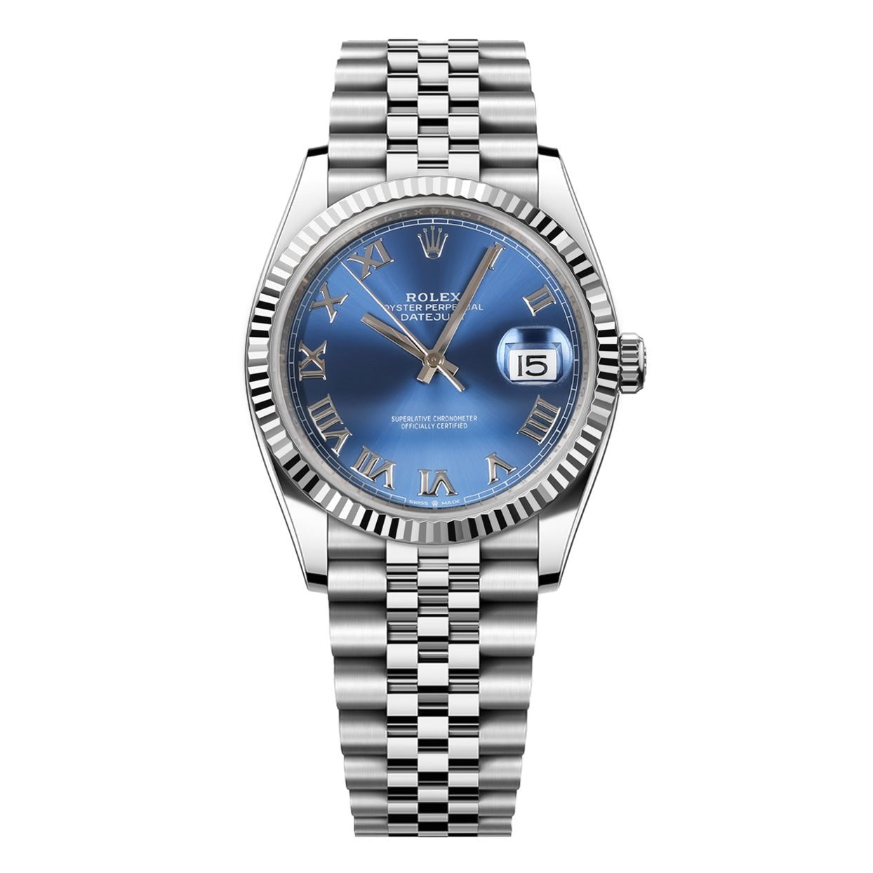 Rolex DateJust 36mm Jubilee - Blue Roman Dial 68273 - Mr. Alex Jewelry