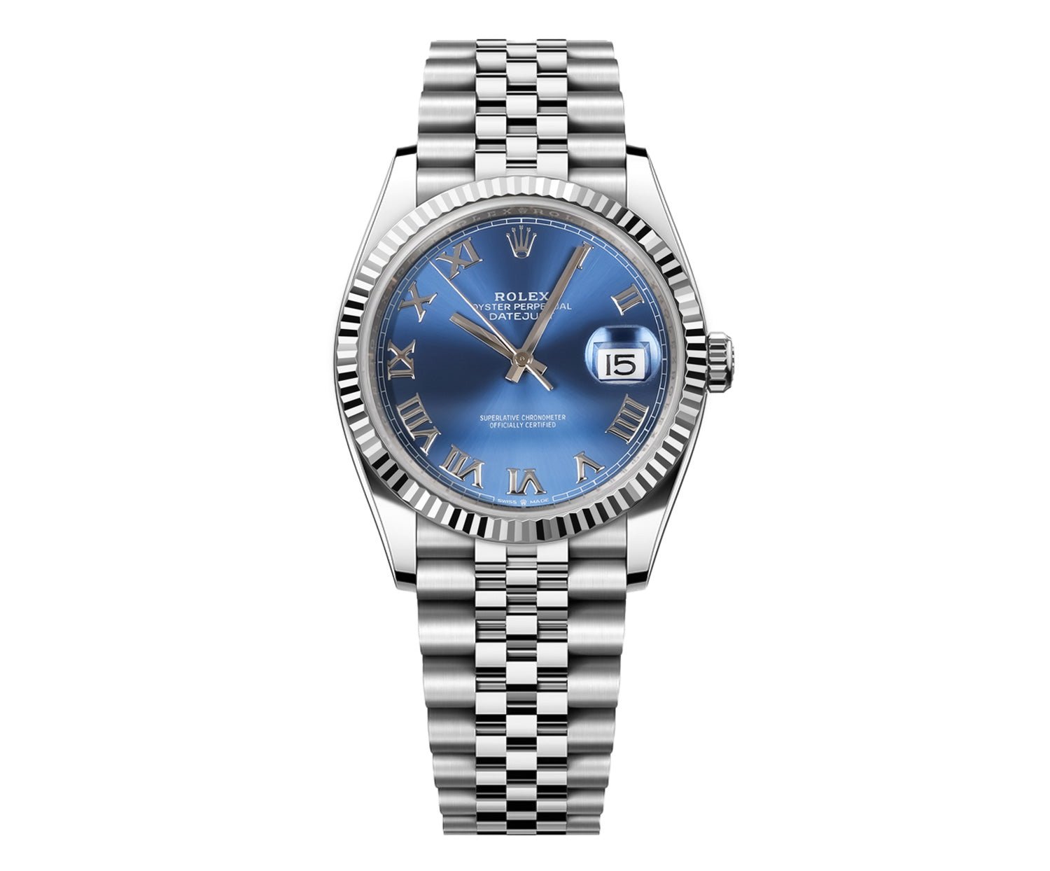 Rolex DateJust 36mm Jubilee - Blue Roman Dial 68273 - Mr. Alex Jewelry