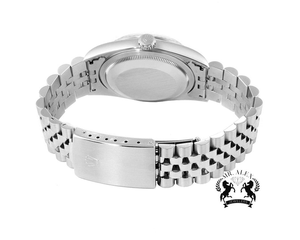Rolex DateJust 36mm Jubilee-Silver Dial-Diamond Bezel 1.50ct - Mr. Alex Jewelry