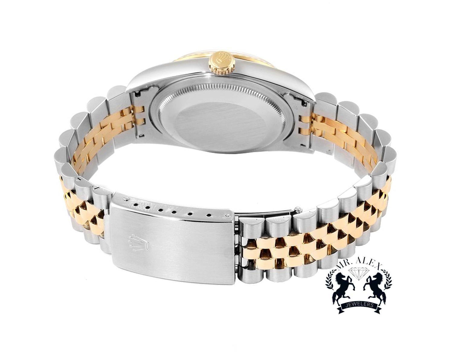 Rolex DateJust 36mm Pearl Gem Dial-Diamond Bezel 1.50ct - Mr. Alex Jewelry